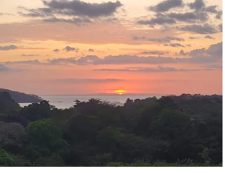 Sunset over the Pacific coast of western Panama, near the surf town of Santa Catalina